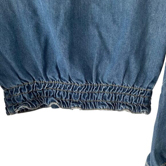 Vintage Levi’s Denim Jean Crop Jacket Zipper Made in Belgium size small - Picture 5 of 11